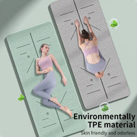 Yoga Mat Non Slip, Fitness Exercise Mat with Carrying Strap