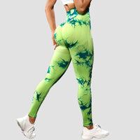 Multi Color Marbling Tie-Dye Yoga Pants