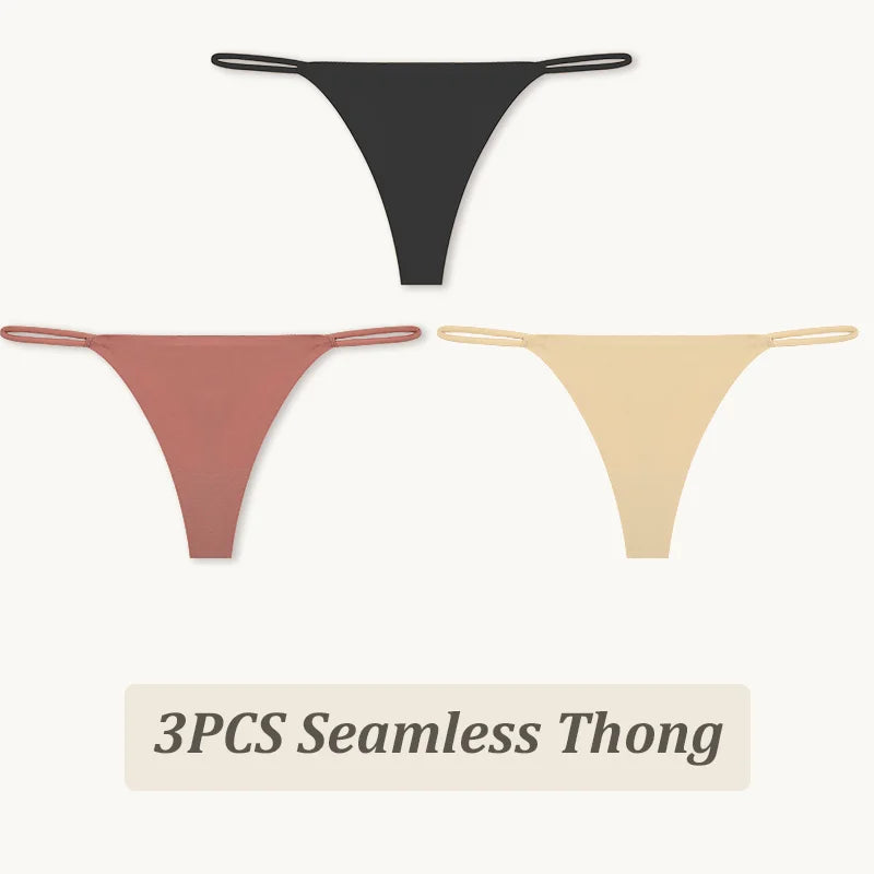 3PCS Seamless Thong Women