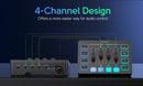 Gaming Audio Mixer,Streaming 4-Channel RGB Mixer with XLR Microphone Interface