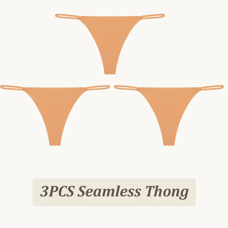 3PCS Seamless Thong Women