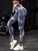 Multi Color Marbling Tie-Dye Yoga Pants