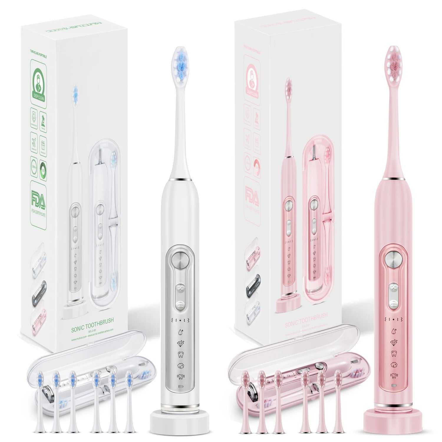 Super Sonic Electric Toothbrushes IPX7 Waterproof