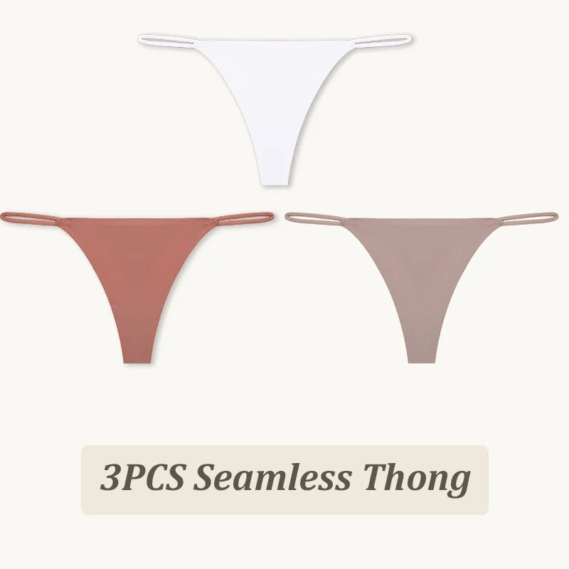 3PCS Seamless Thong Women