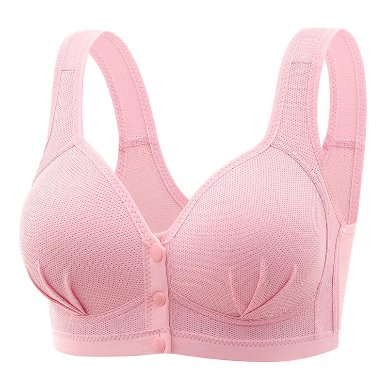 Front Closure Breathable Push Up Bra