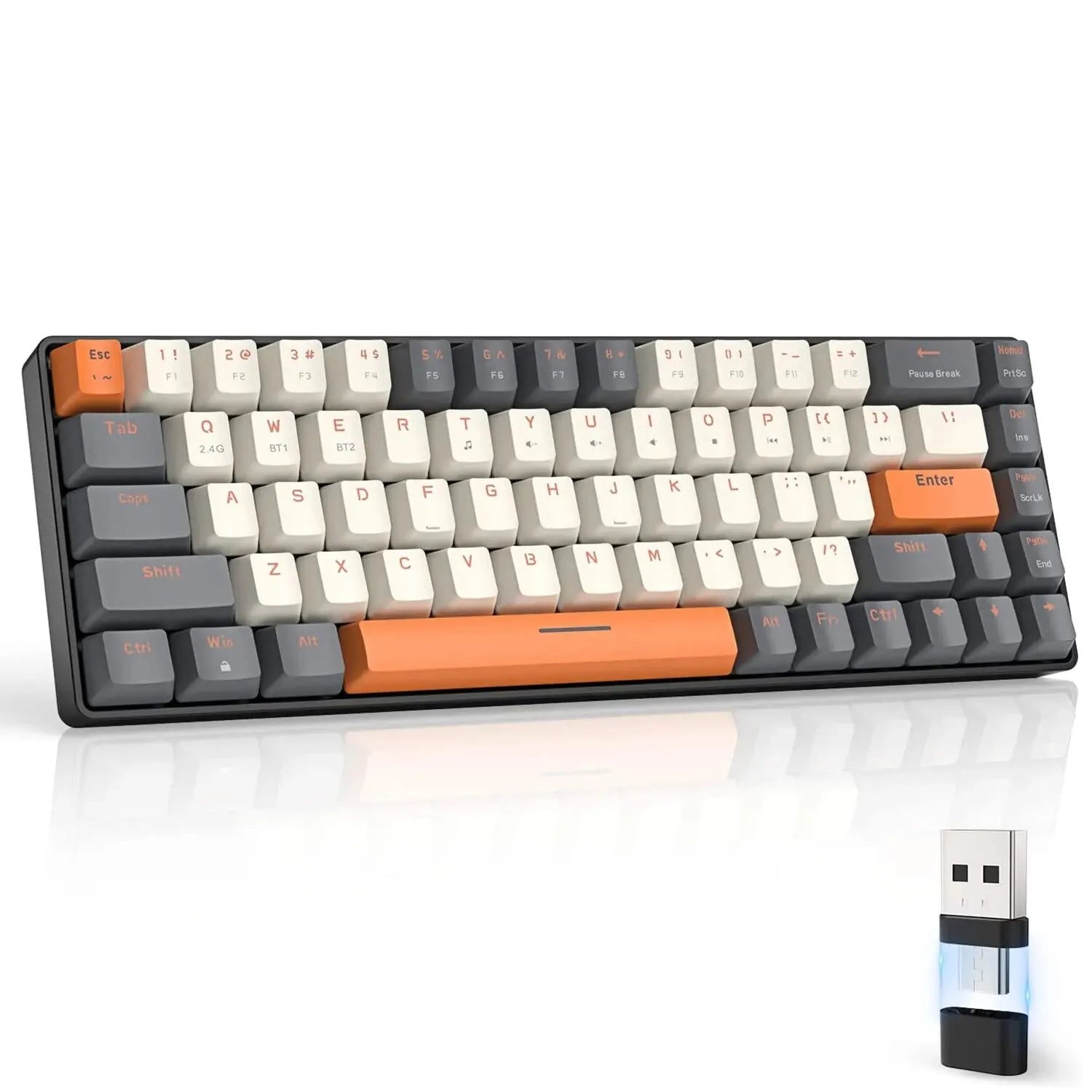 60% Wireless Mechanical Keyboard Bluetooth Dual Mode Hot-Swappable