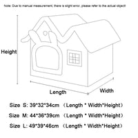 Foldable House for Small Dogs or Cats (Warm Soft Bed)