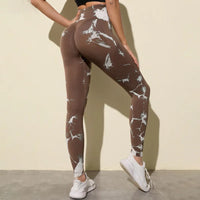 Multi Color Marbling Tie-Dye Yoga Pants