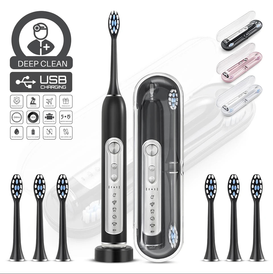 Super Sonic Electric Toothbrushes IPX7 Waterproof