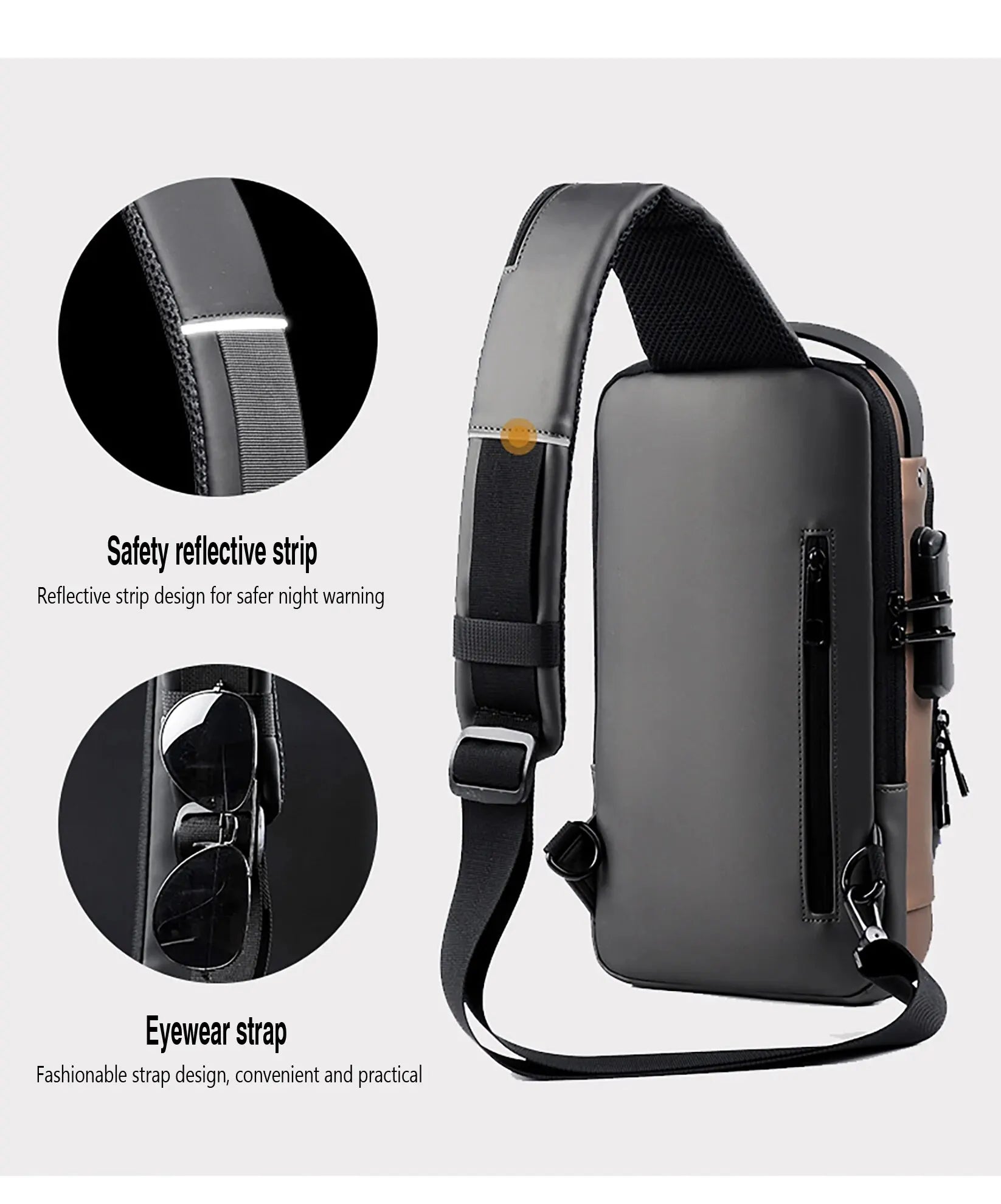 Men's Multifunction Anti-theft Shoulder Bag/Crossbody Travel Bag