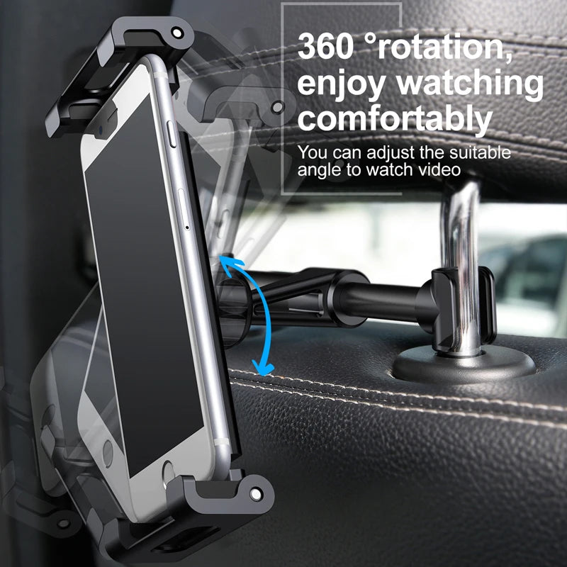 Car Back Seat Phone/Tablet Headrest Holder for (4.7-12.9 inch) Universal