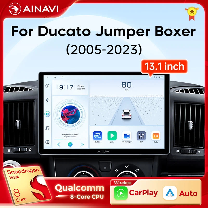 Android 13.1 Inch Car Radio For Fiat Ducato/Citroen Jumper/Peugeot Boxer/Dodge Ram 2500