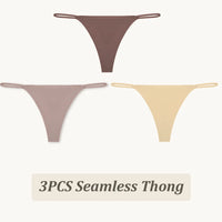 3PCS Seamless Thong Women