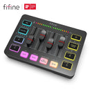 Gaming Audio Mixer,Streaming 4-Channel RGB Mixer with XLR Microphone Interface