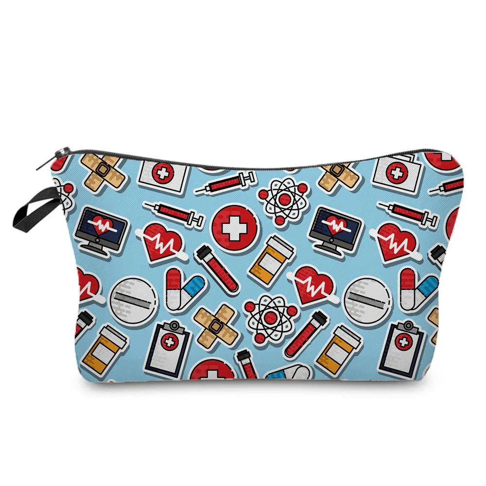 Nurse ECG Women Cosmetic Bag