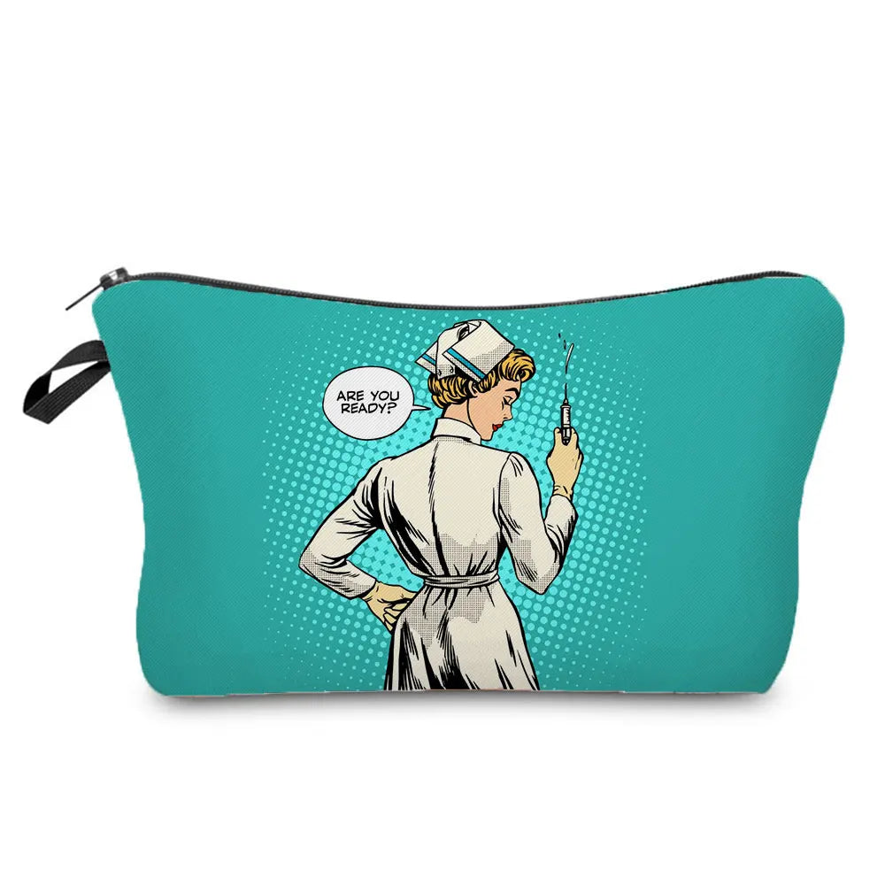 Nurse ECG Women Cosmetic Bag