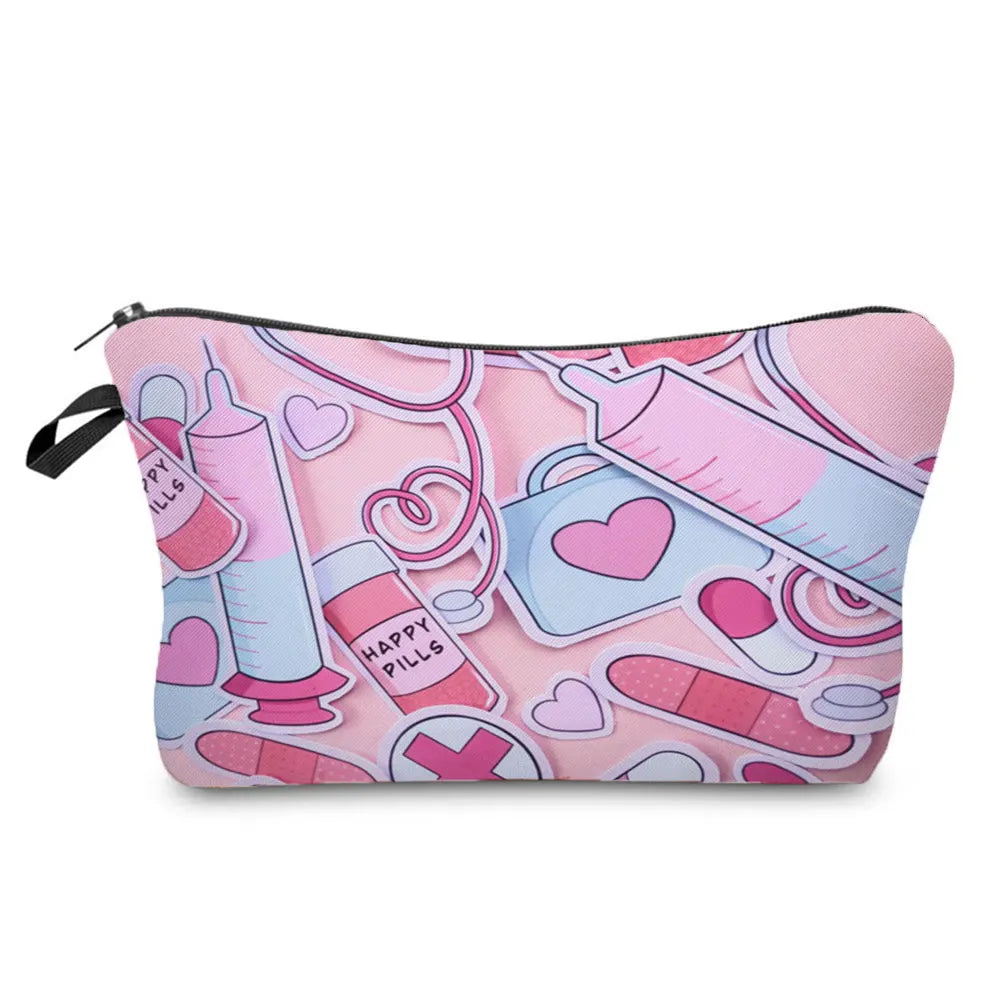 Nurse ECG Women Cosmetic Bag