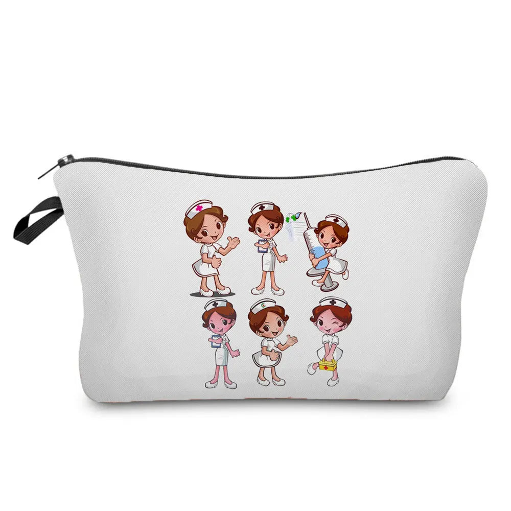 Nurse ECG Women Cosmetic Bag