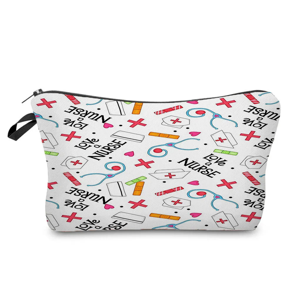 Nurse ECG Women Cosmetic Bag